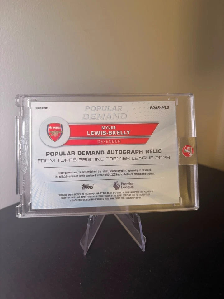 Topps Pristine Popular Demand Patch Auto Relic Myles Lewis-Skelly /99 Arsenal