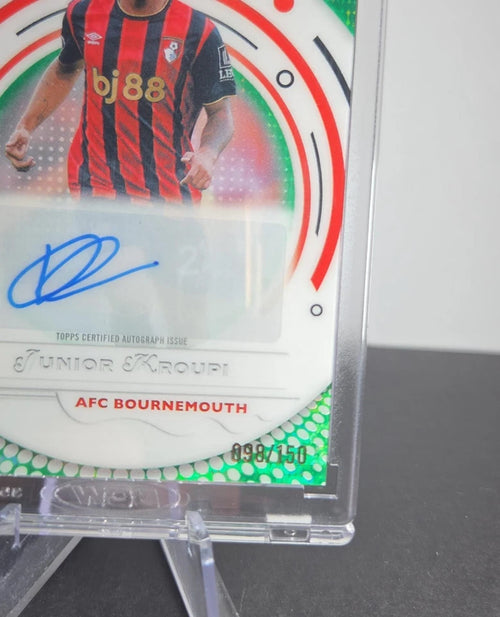 2025-26 Topps Pristine Junior Kroupi Auto Green /150 AFC Bournemouth