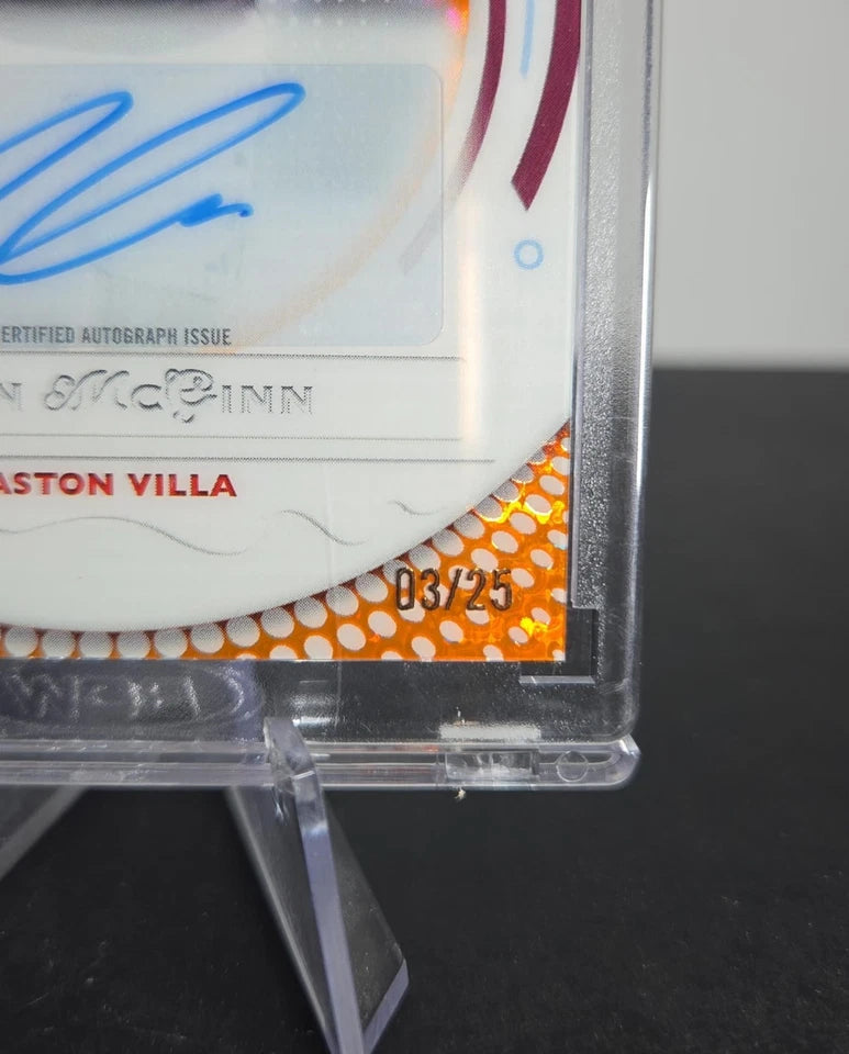 2025-26 Topps Pristine John McGinn Auto Orange /25 Aston Villa