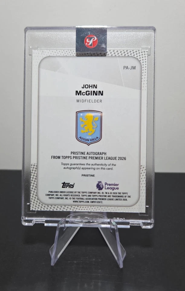 2025-26 Topps Pristine John McGinn Auto Orange /25 Aston Villa