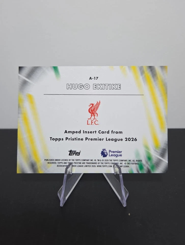 Hugo Ekitike A-17 Amped Insert Topps Pristine PL Case Hit 2026 Liverpool FC