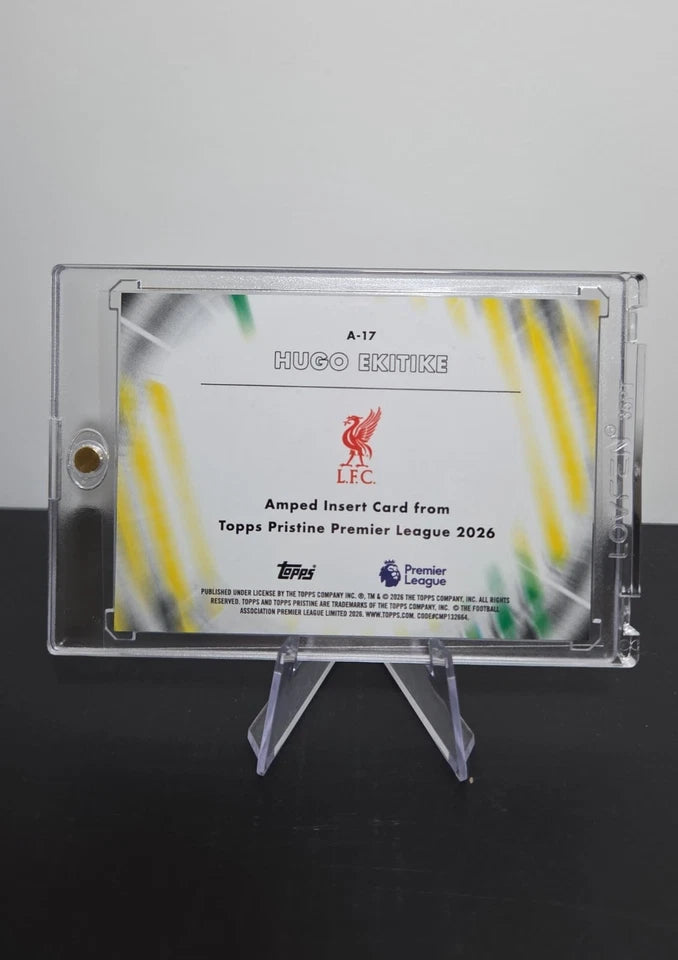 Hugo Ekitike A-17 Amped Insert Topps Pristine PL Case Hit 2026 Liverpool FC